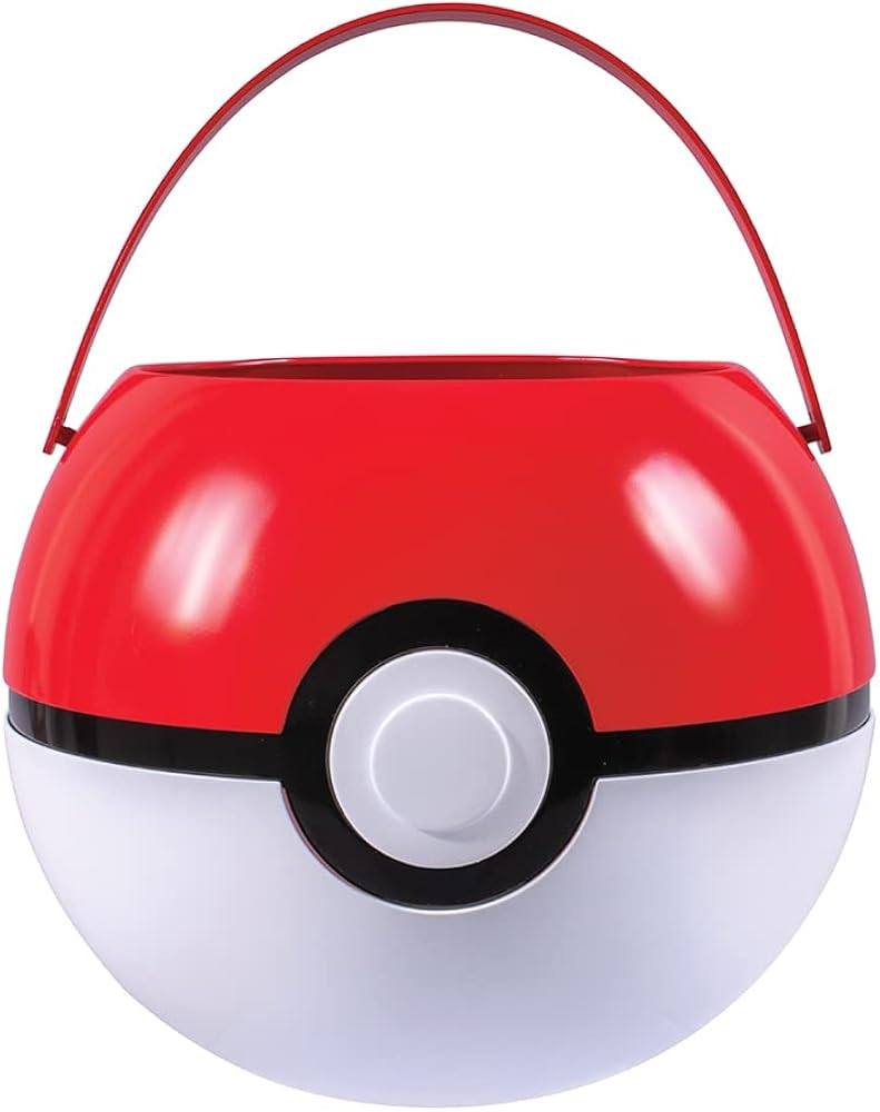 Disguise Pokeball Halloween Candy Pail, Official Pokemon Treat Pail Costume Accessory for Kids Re... | Amazon (US)