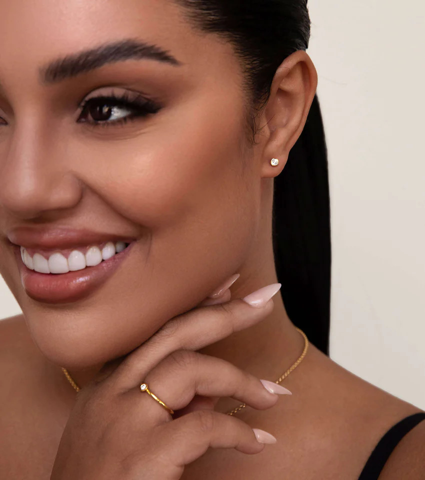 Diamond Stud Earrings (Gold) | Abbott Lyon