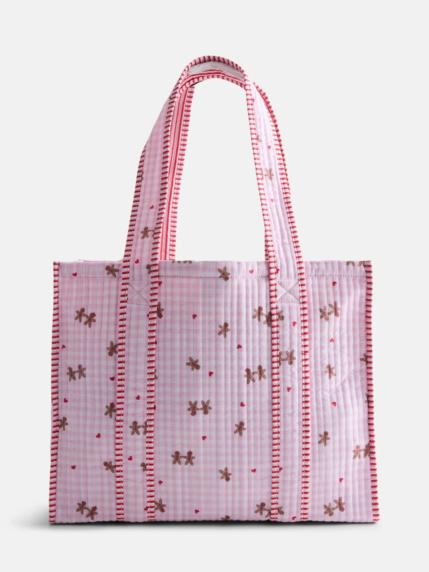 No Boundaries Women's Quilted Tote Bag, Pink Jubilee Bow/Floral | Walmart (US)