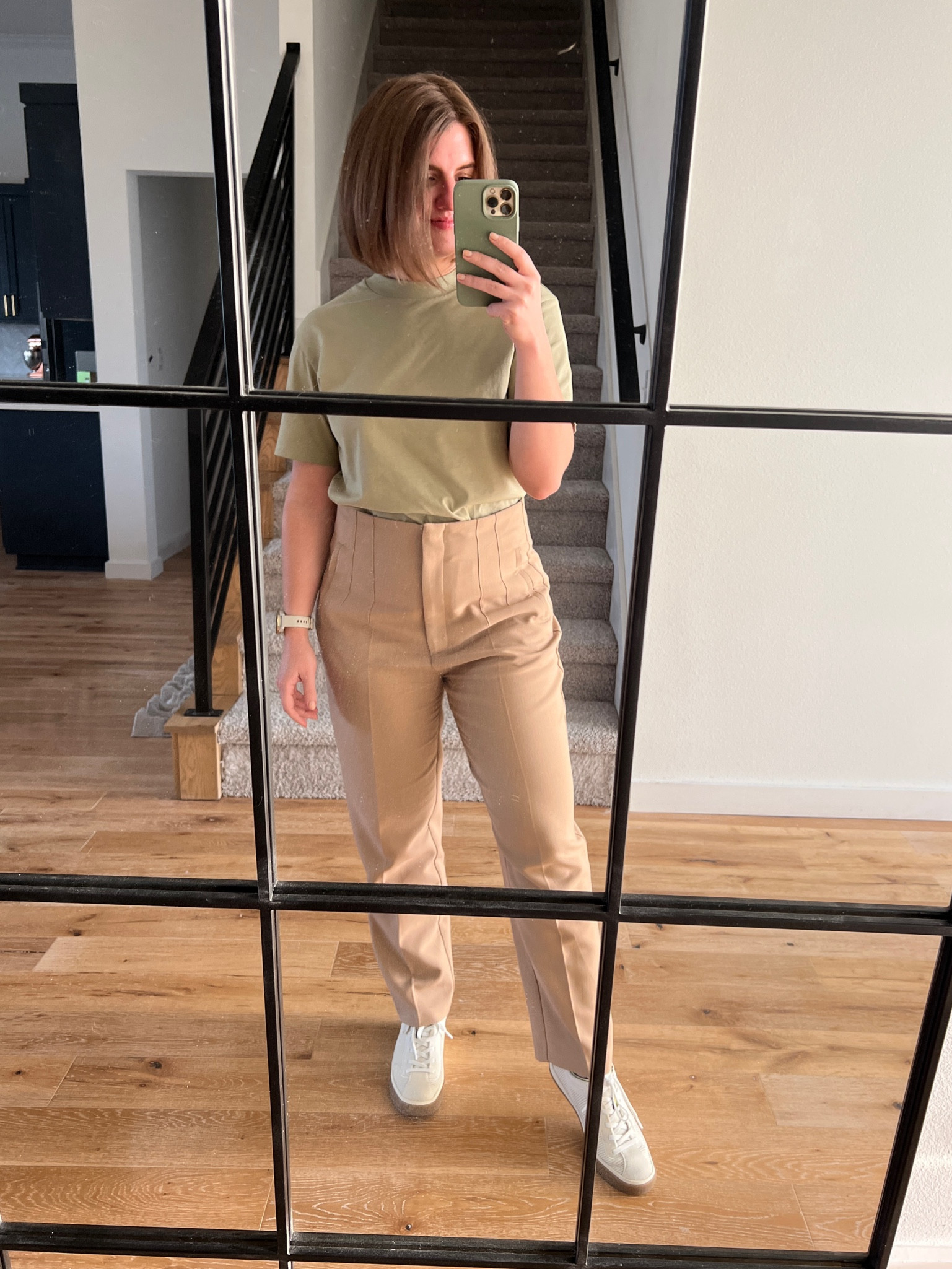Love this t-shirt and trouser combo! The high neck of this tshirt is so unique and it is so well-structured. I’m in a medium!

#LTKfindsunder50 #LTKSpringSale #LTKstyletip