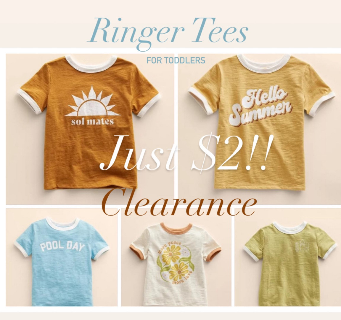 Click on hat picture  to get rest of ringer tshirts on for $2!! 