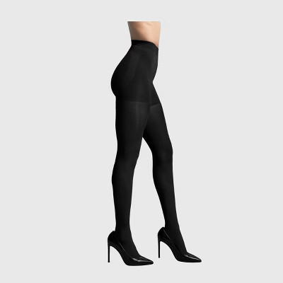 L'eggs Women's 80 Denier 360 Contour Super Opaque Tights - Black XXL: High Waisted, Built-in Slimming Layer, Plus Size | Target