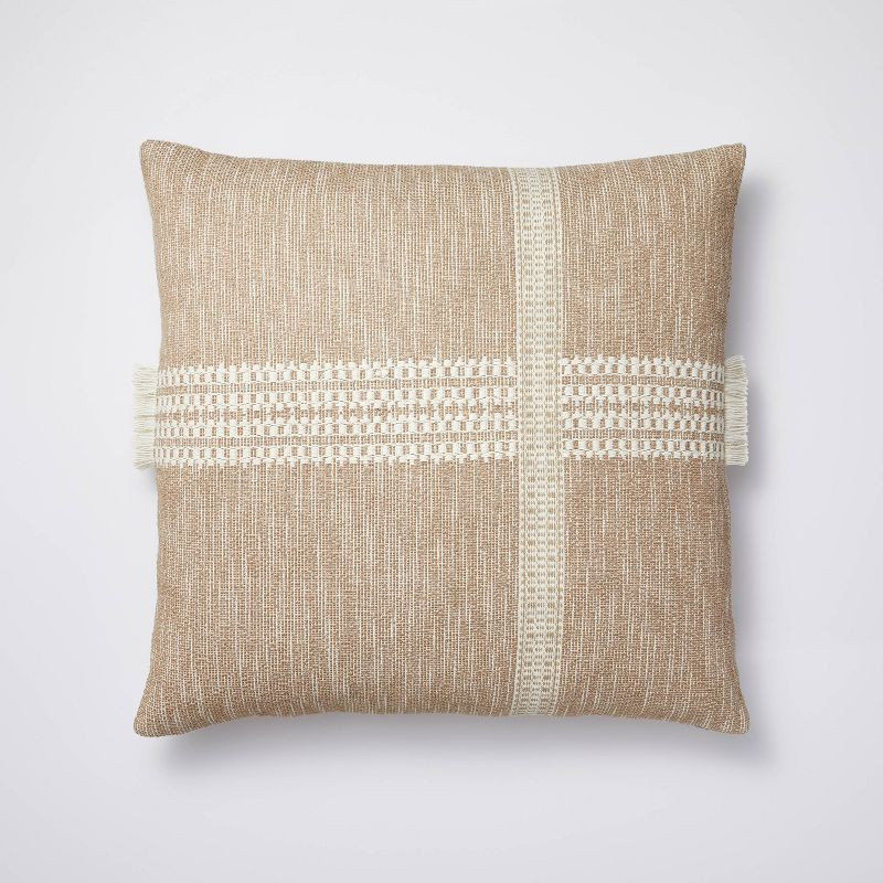 Oversized Textured Striped Throw Pillow Neutral/Cream - Threshold™ designed with Studio McGee | Target