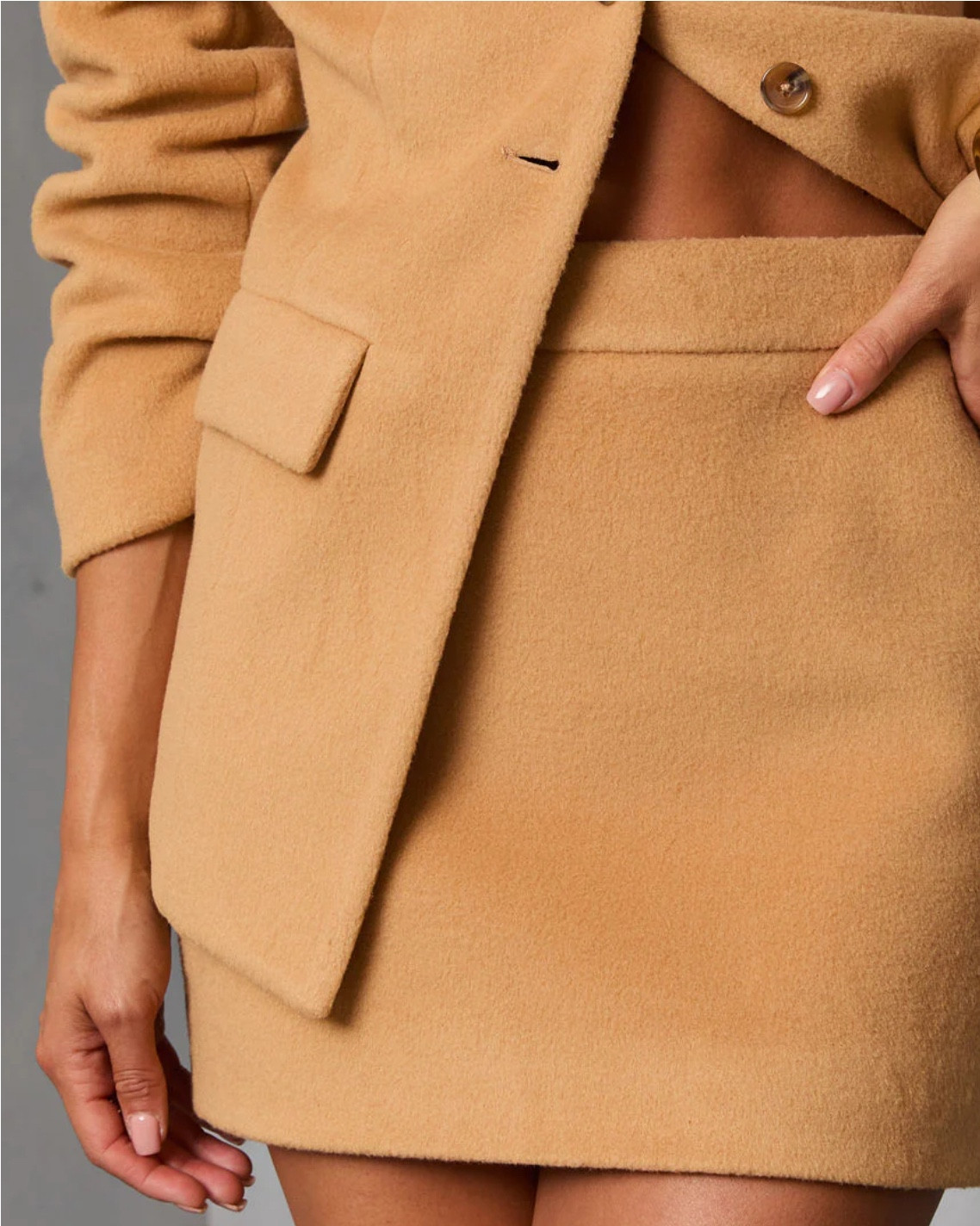 Your fall wardrobe just called, it’s obsessed with this mini. The Cider Glow Brushed Mini Skirt is giving crisp-air confidence with a tailored vibe and a playful edge. Designed in a brushed midweight fabric with a structured, non-stretch feel, this skirt holds its shape while keeping your outfit effortlessly polished. And if you're ready for a full moment, pair it with the matching Cider Glow Brushed Collarless Jacket (sold separately) for a set that turns sidewalks into runways.

Brushed midweight fabric
Rigid non stretch fabric
Hidden side zipper closure
Lined
Self: 80% Polyester 20% Rayon Lining: 100% Polyester

#LTKParties #LTKSaleAlert #LTKFallSale