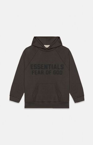 Essentials Fear Of God Off Black Hoodie | PacSun