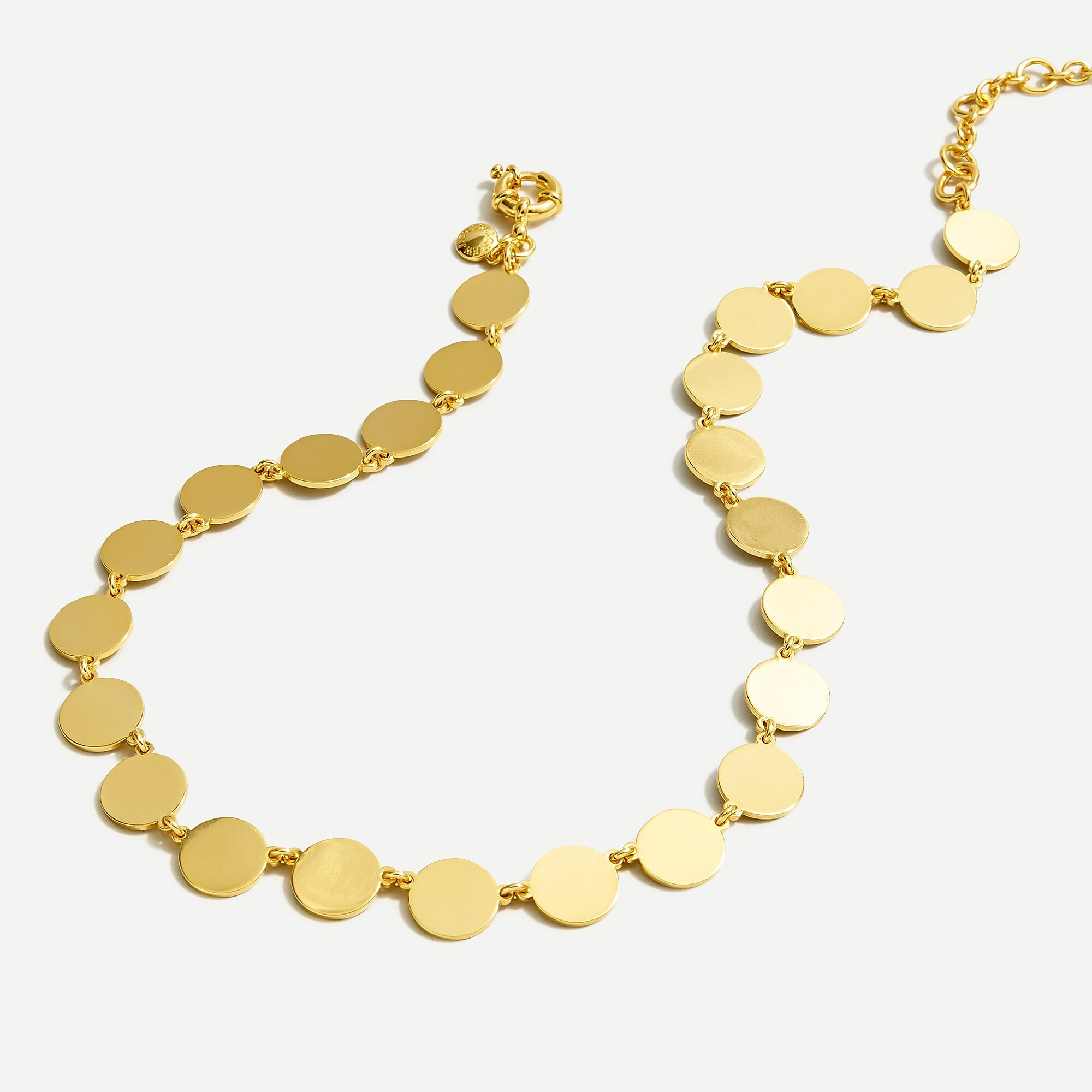 Gold disc chain necklace | J. Crew US