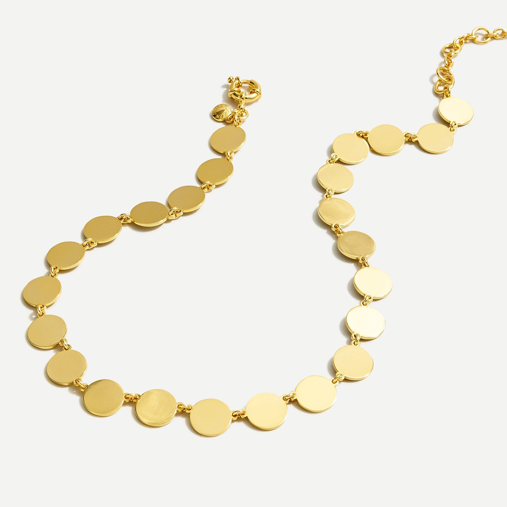 Gold disc chain necklace | J.Crew US