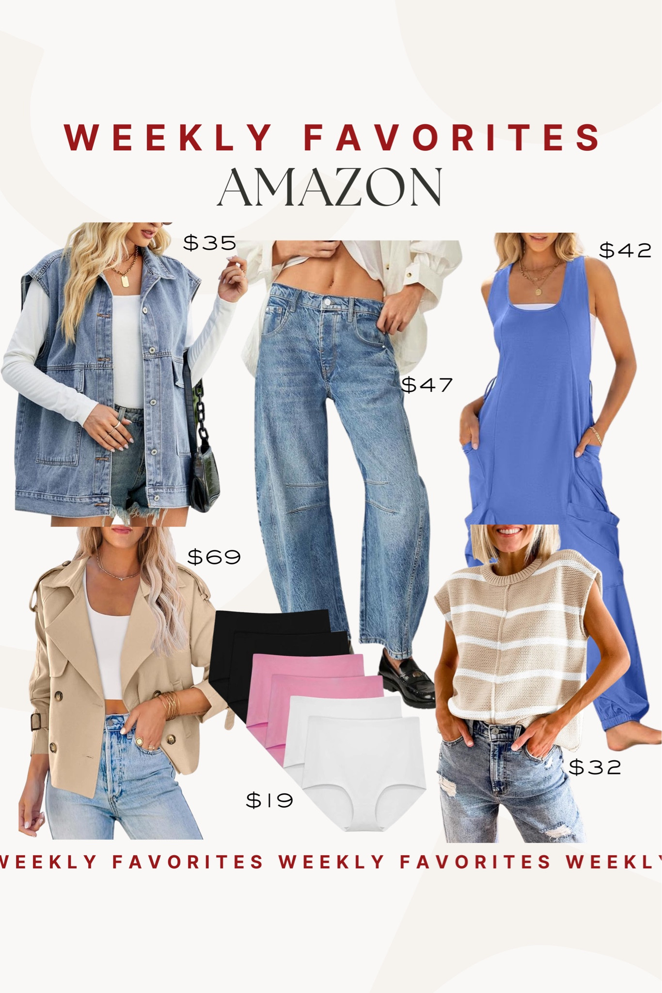 Weekly amazon favorites! These recent amazon finds have been fireee! These barrel jeans are perfect!

Weekly favorites, amazon favorites, amazon fashion, amazon denim jacket

#LTKSeasonal #LTKfindsunder50 #LTKfindsunder100