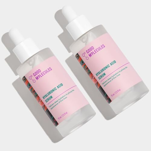 Good Molecules Hyaluronic Acid Serum Pack 2 – 75 ml / 2.5 fl oz Each | Lightweight Facial Serum with 1% Hyaluronic Acid for Hydration | Amazon (US)
