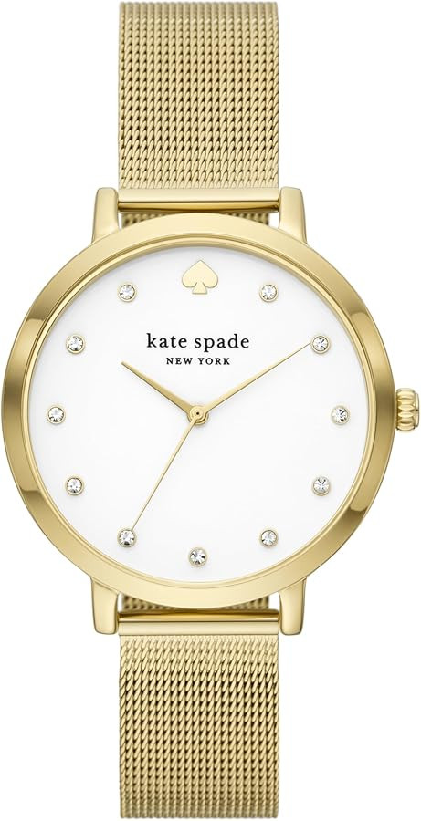 Kate Spade New York Women's Monterey Three-Hand Gold-Tone Stainless Steel Mesh Band Watch (Model:... | Amazon (US)