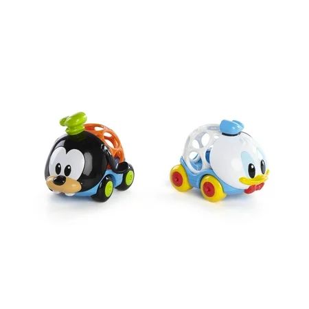 Bright Starts Disney Baby Go Grippers Collection Push Cars- Donald & Goofy, Ages 6 months + | Walmart (US)
