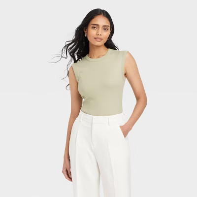 Women's Ribbed Muscle Tank Top - A New Day™ | Target