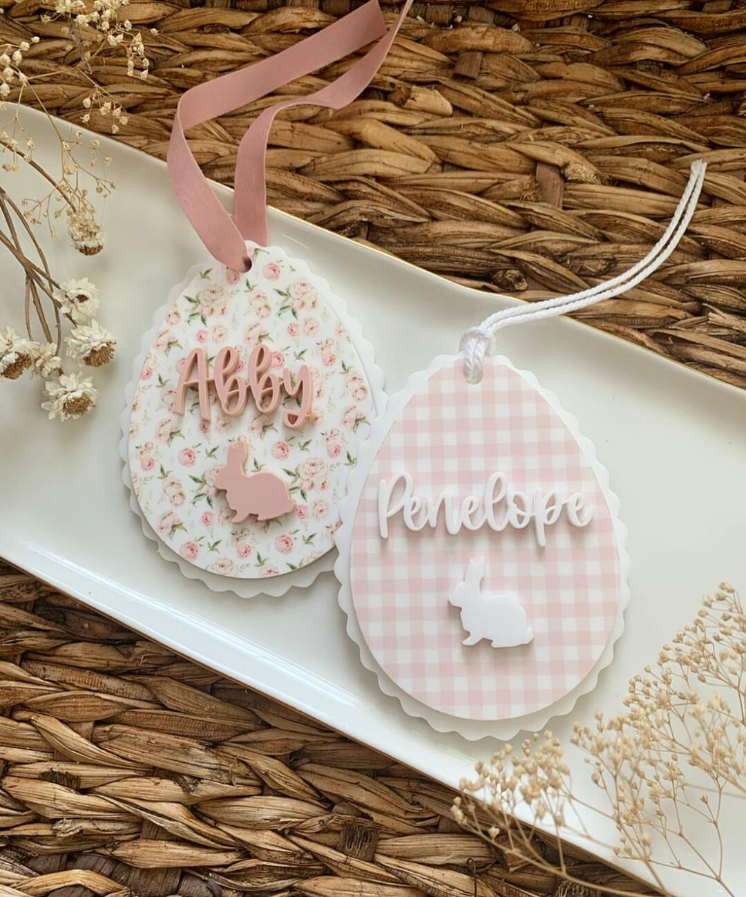 Scalloped Easter Egg Basket Tag - Etsy | Etsy (US)