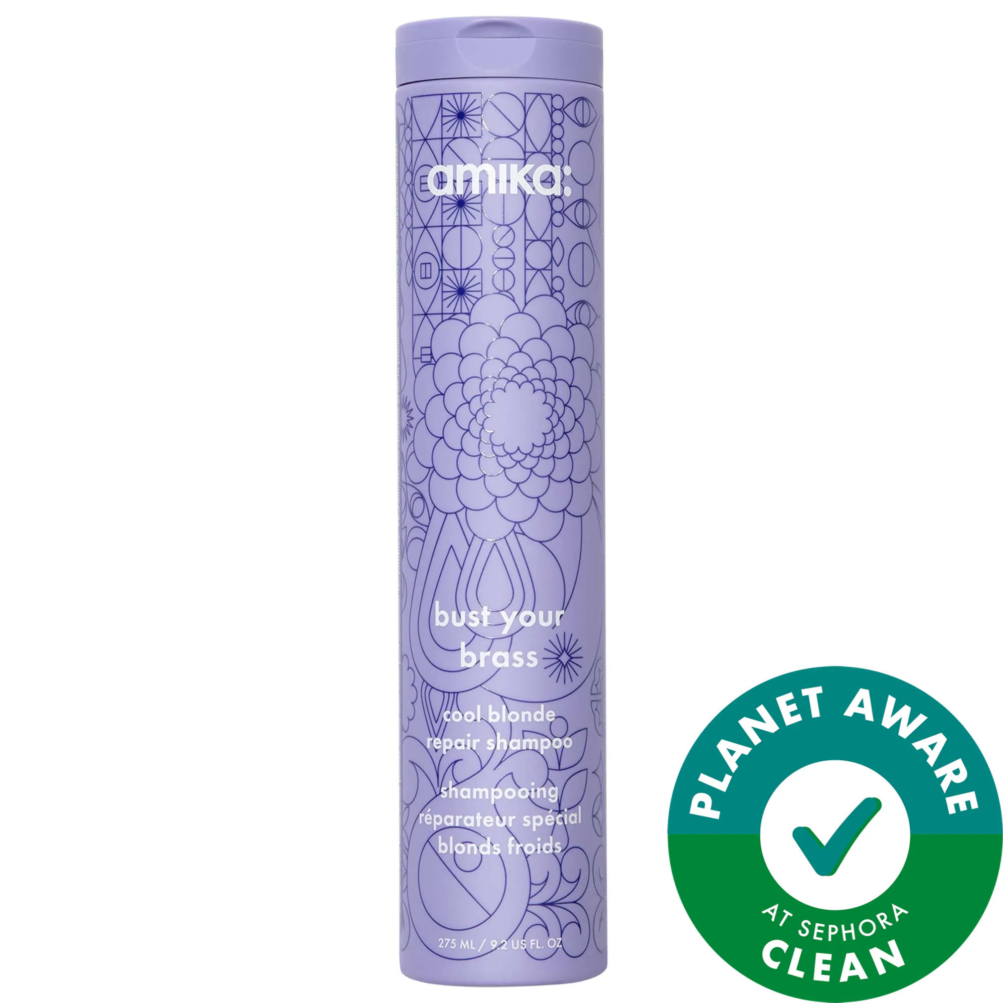 amika Bust Your Brass Cool Blonde Strength Repair Shampoo​ 9.2 oz / 275 mL | Sephora (US)