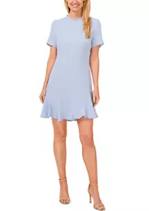 CeCe Women's Ruffle Neck Solid Dress | Belk