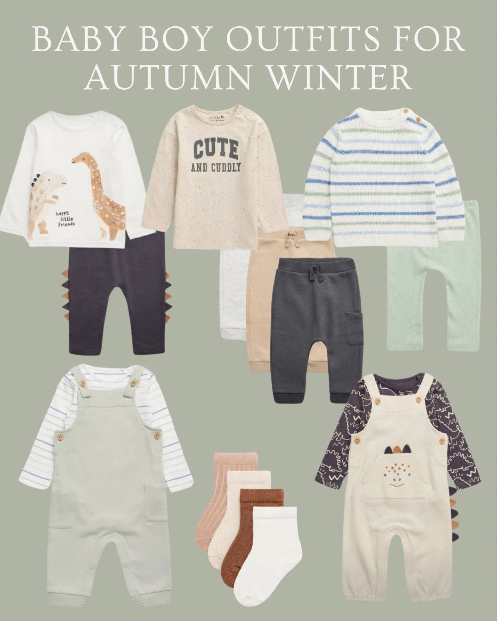 Cute baby boy outfits for autumn winter 🤎
.
All affordable and great quality - this is my favorite budget kids brand!!
.

Baby boy outfits - boys clothing - neutral kids wear - baby dungarees - tu clothing - supermarket finds - affordable kids clothes - cute baby clothes - travel outfit - autumn winter 

#LTKBaby #LTKTravel #LTKBump