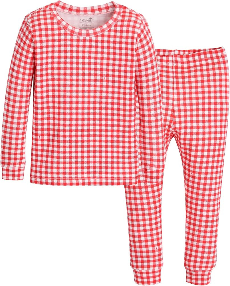 moimoln Sibling Matching 6M-8Y Soft Warm Cotton Modal Character Long-Sleeve Snug-Fit Pajama Sleep... | Amazon (US)