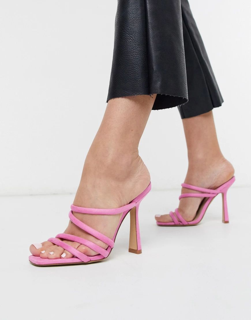 ALDO Arianna strappy heel sandal in pop pink | ASOS (Global)