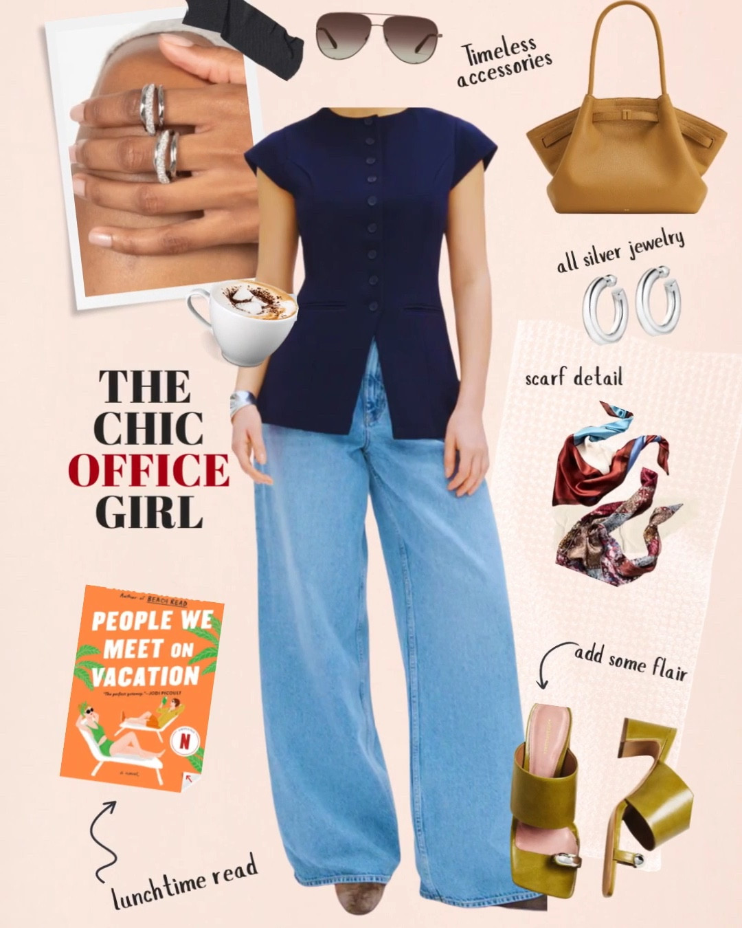 If we’re gonna run around town, we have to do it in our best, most appropriate, cutest, most approachable outfit and it’s the chic office girl look!

Long jeans with an easy button-down top that flares at the side a statement bag an amazing sandals are always going to serve 

#Jeans #Purses #Sandals #Workoutfit￼￼￼

#LTKWorkwear #LTKMidsize #LTKootd