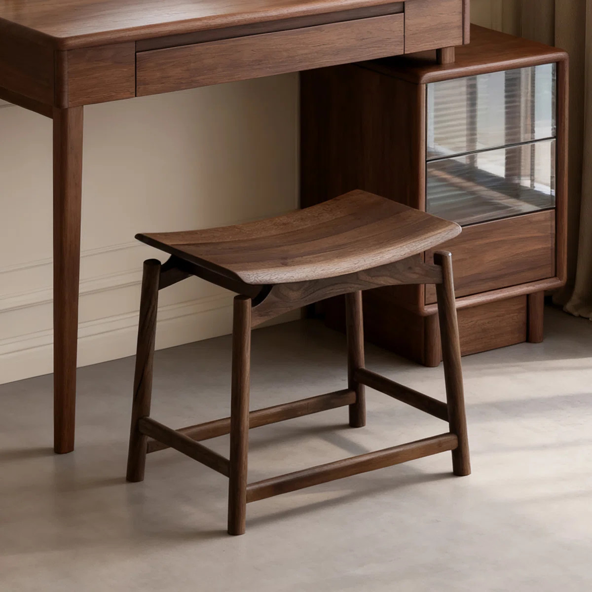 Solid Wood Stool, Home Use, Simple Design, Small Stool, Low Stool, Living Room Wooden Stool, Yuan... | Wayfair North America