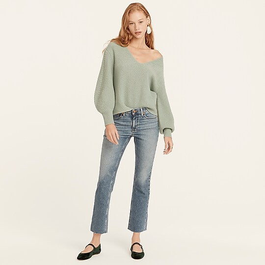 9" mid-rise demi-boot crop jean in Odette wash | J. Crew US