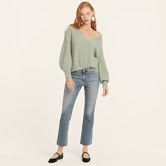 9" mid-rise demi-boot crop jean in Odette wash | J.Crew US