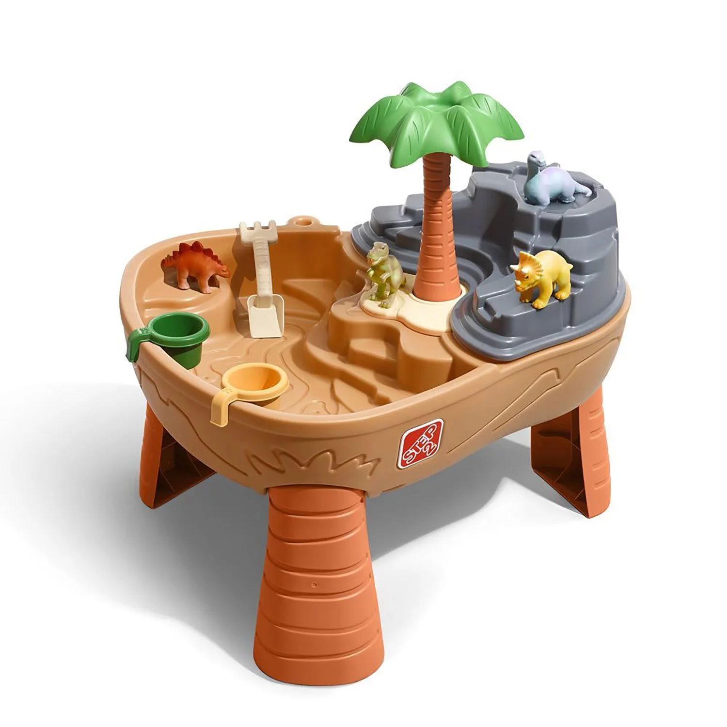 Step2 Dino Dig Sand & Water Table With Cover And 7 Piece Dinosaur Toy Accessory Set | Walmart (US)