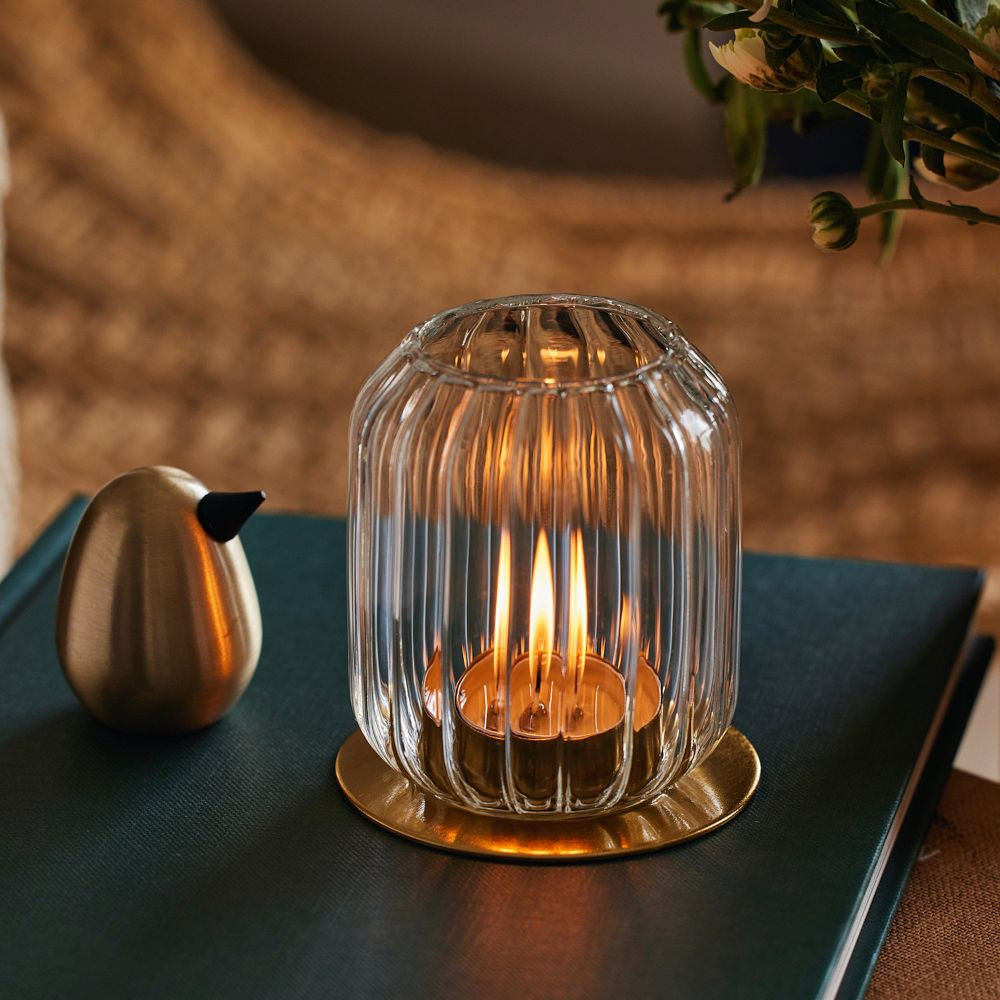 Fleck Kira Glass Lantern | West Elm (US)