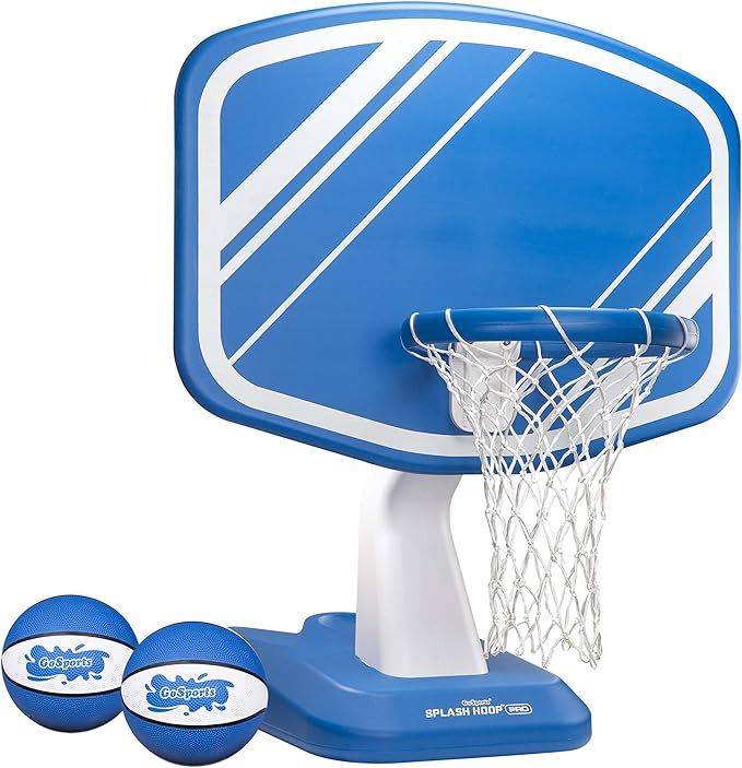 GoSports Splash Hoop Swimming Pool Basketball Game, Includes Poolside Water Basketball Hoop, 2 Ba... | Amazon (US)