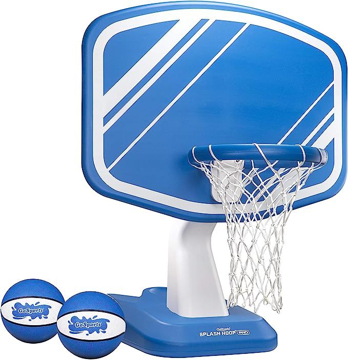 GoSports Splash Hoop Swimming Pool Basketball Game, Includes Poolside Water Basketball Hoop, 2 Ba... | Amazon (US)