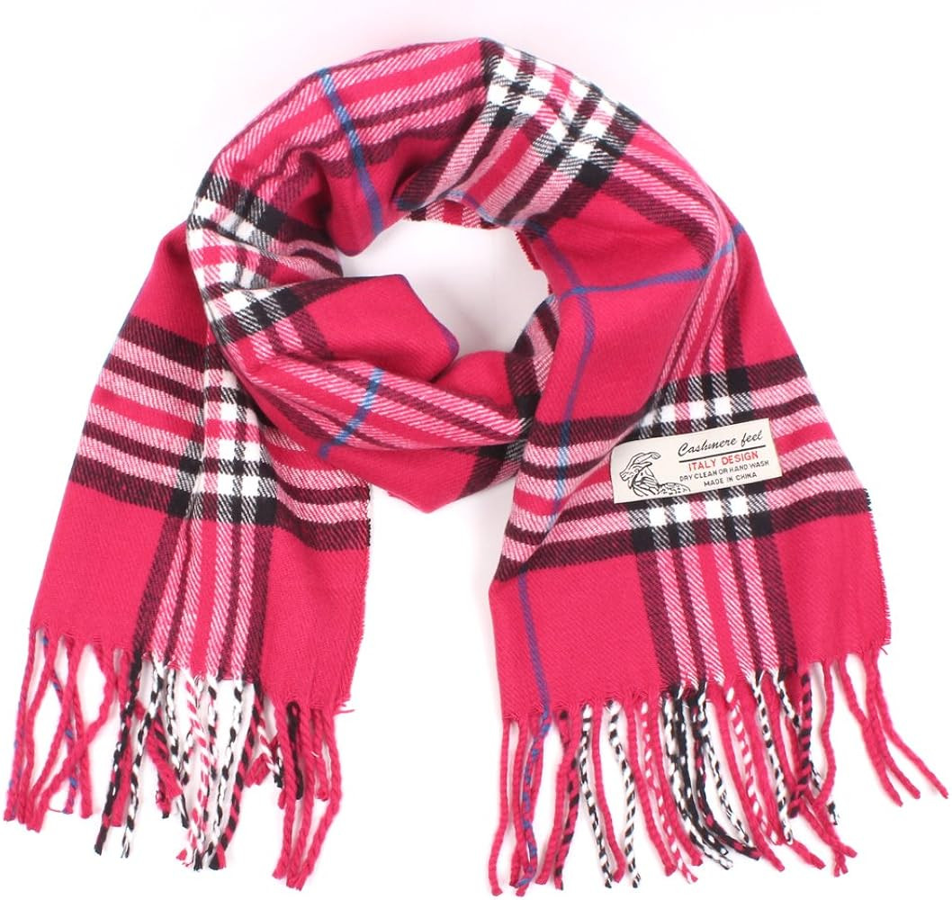 Plaid Cashmere Feel Classic Soft Luxurious Winter Scarf For Men Women | Amazon (US)
