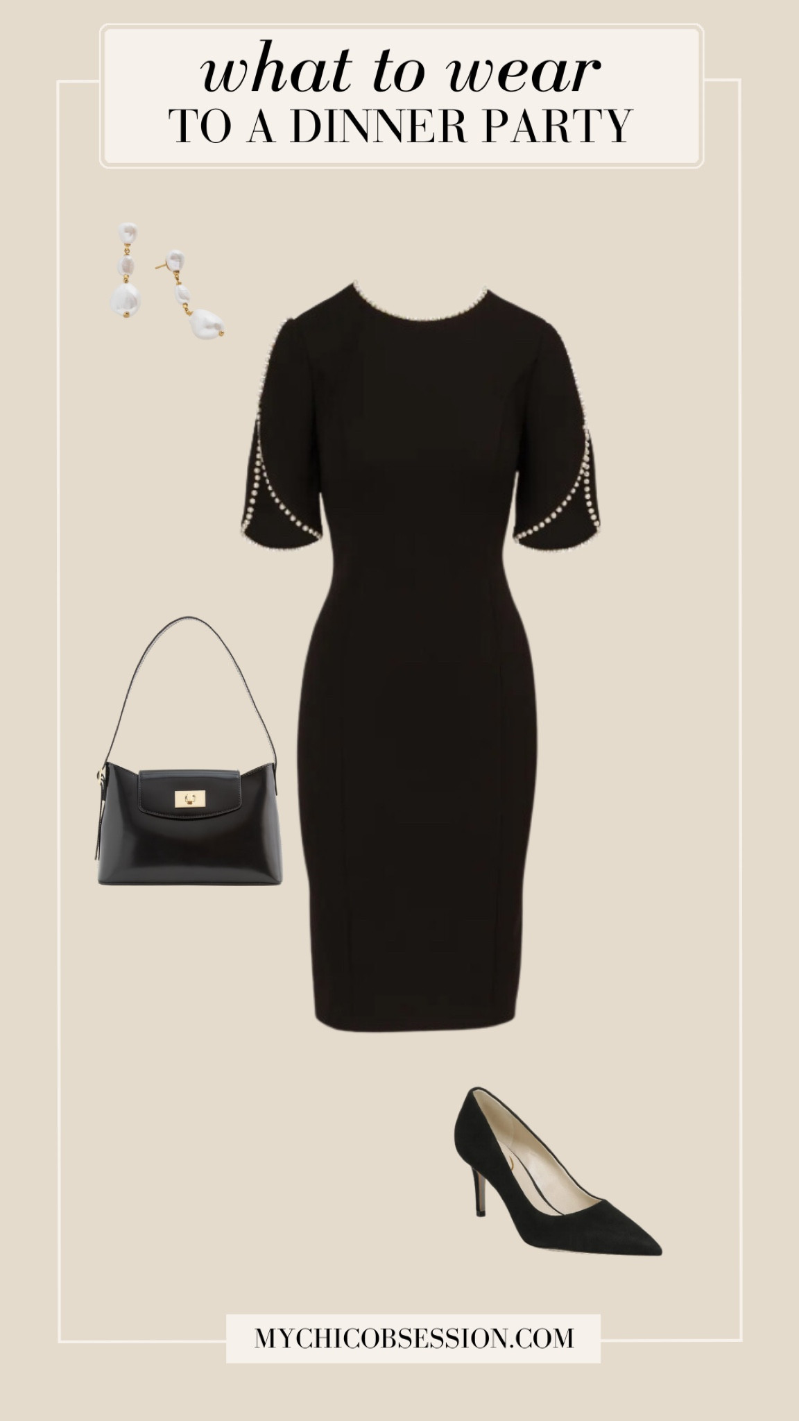 Channel your inner Audrey Hepburn in this classic little black dress with pearl details for your next dinner party.

#LTKStyleTip #LTKSeasonal #LTKHoliday