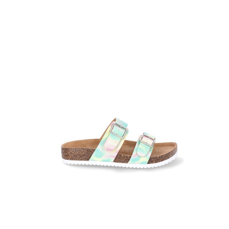 Wonder Nation Little Girls and Big Girls EVA Double Buckle Sandals | Walmart (US)