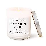 Sweet Water Decor Pumpkin Candle | Autumn, Vanilla, and Buttercream, Fall Scented Soy Wax Candle for | Amazon (US)