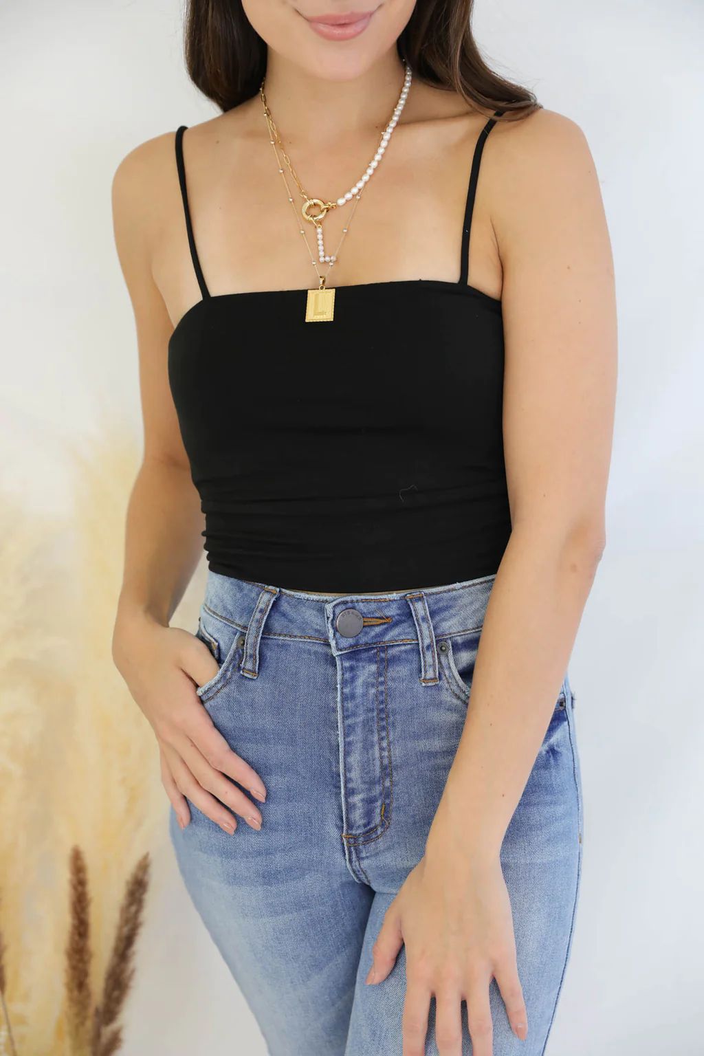 Giselle Cami Crop Top - Black | Aria Rose