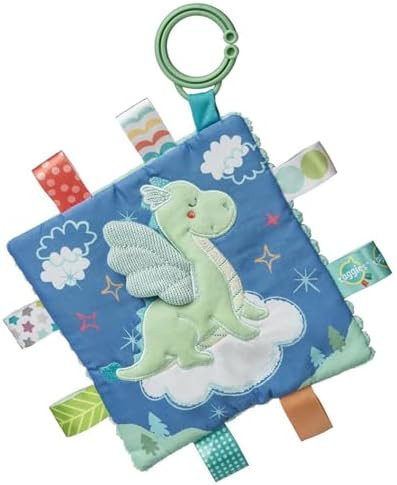 Taggies Crinkle Me Toy with Baby Paper & Squeaker with Sensory Tags, 6.5 x 6.5-inches, Drax Drago... | Amazon (US)