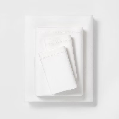 Solid Linen Blend Sheet Set - Fresh White - Hearth & Hand™ with Magnolia | Target