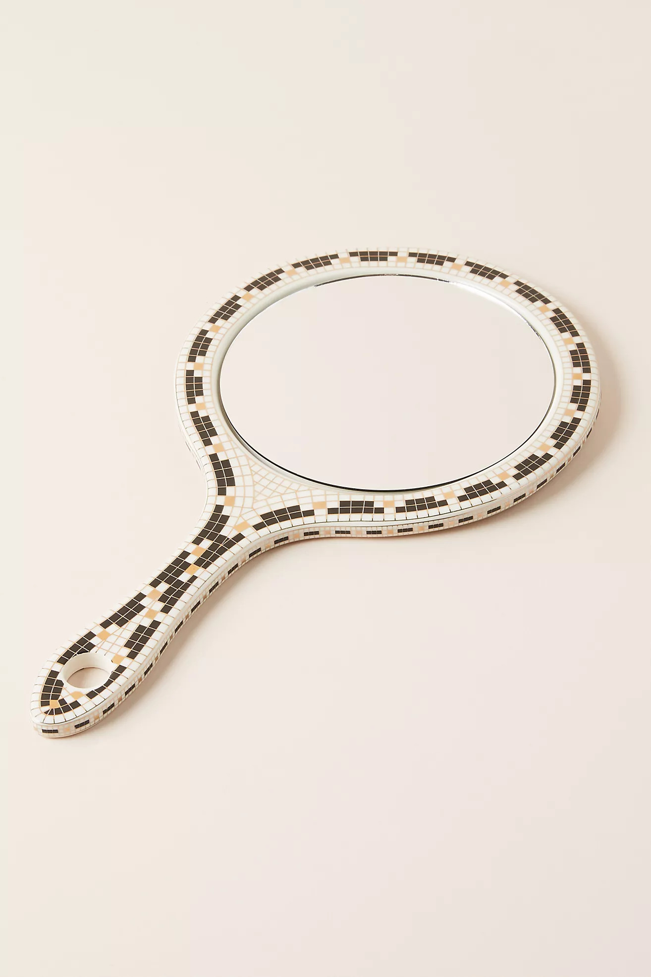 The Bistro Tile Stoneware Hand Mirror | Anthropologie (US)