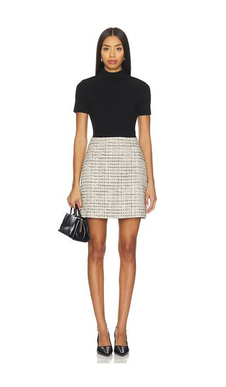Theory Short Sleeve Roll Neck Dress in Black. Size S. Also in L. | Revolve Clothing (Global)