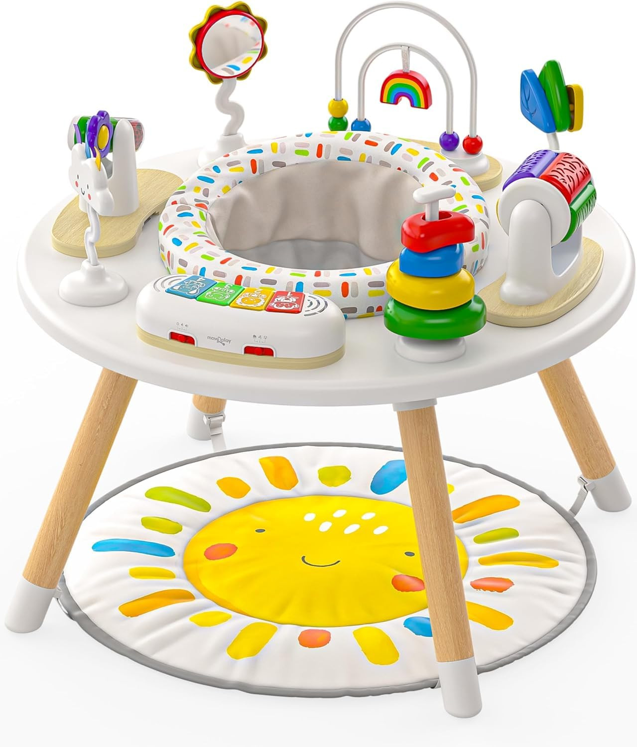 Move2Play 4-in-1 Baby Activity Center | Montessori-Inspired Design | 8 Interactive Toys | Tummy T... | Amazon (US)