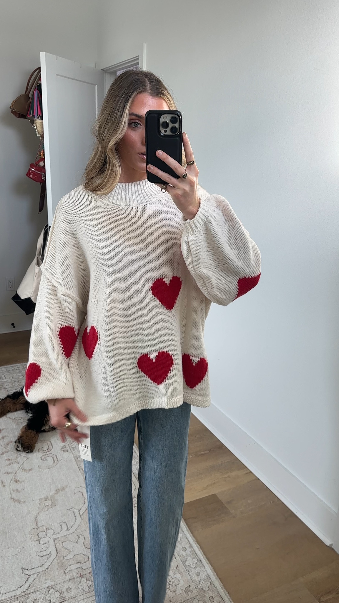 Amazon size small Saodimallsu Womens Oversized Heart Sweater Valentines Cute Mock Neck Chunky Knit Long Sleeve Tunic Sweaters. Valentine’s Day 

#LTKValentine #LTKSaleAlert #LTKootd