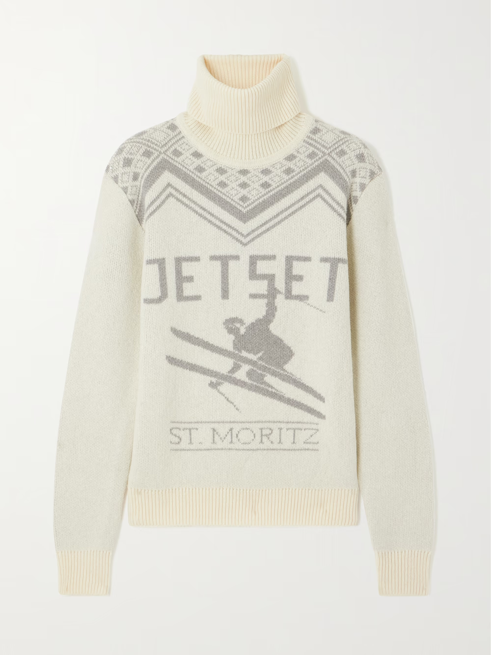 JETSET Intarsia wool turtleneck sweater | NET-A-PORTER | NET-A-PORTER (US)