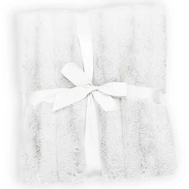 Cheer Collection Faux Fur to Microplush Reversible Throw Blanket | Walmart (US)