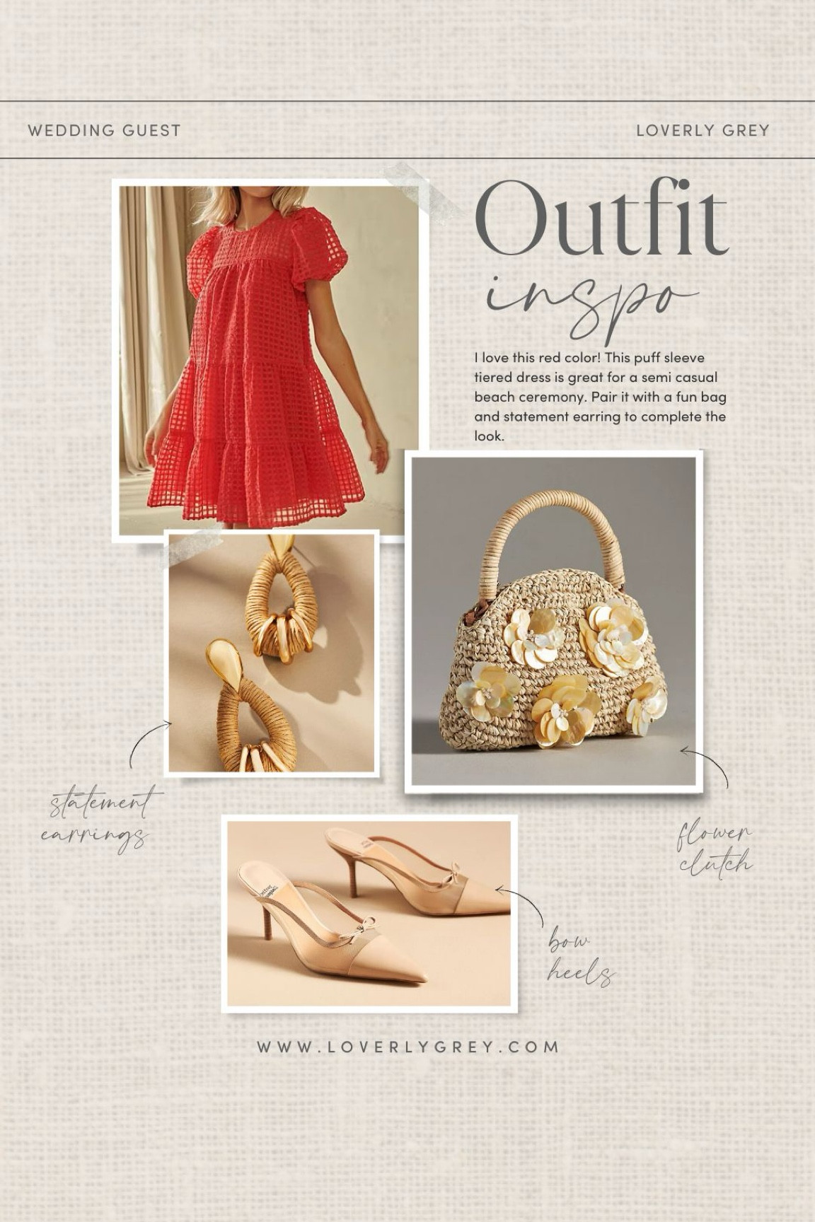 Wedding guest outfit idea. This red dress is perfect for a semi casual beach ceremony. Loverly Grey, wedding guest 

#LTKSeasonal #LTKStyleTip #LTKWedding