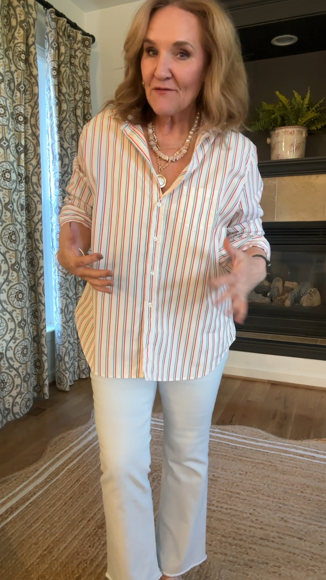 Nordstrom Rack score! 

Frank & Eileen blouse for over 50% off. I’m so impressed. I’ve been dying to try the brand. I’m a fan now! I sized up to a large for this oversized fit. 

Sky blue denim is true to size. 

Sandals are sorel super comfortable great quality and a #rackscore 

@NordstromRack, #NordstromRackPartner #RackScore

#LTKFindsUnder100 #LTKOver40 #LTKWatchNow