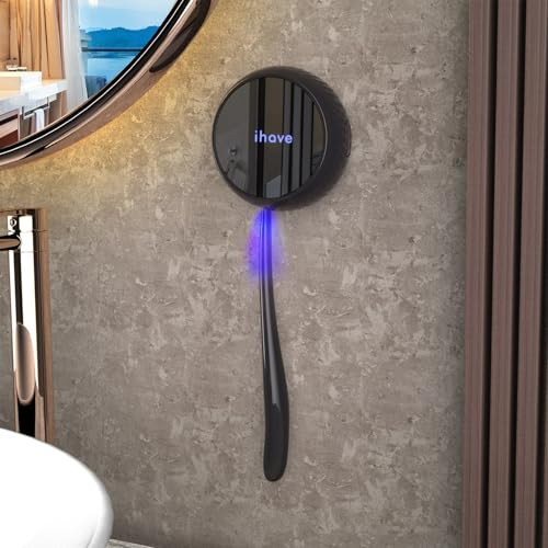 iHave Toothbrush Sanitizer and Holder – UV & Heated Drying, Wall-Mounted Toothbrush Holders, Travel Toothbrush Cleaner & Toothbrush Covers, Stylish Bathroom Decor & Accessories for Home & RV, Black | Amazon (US)