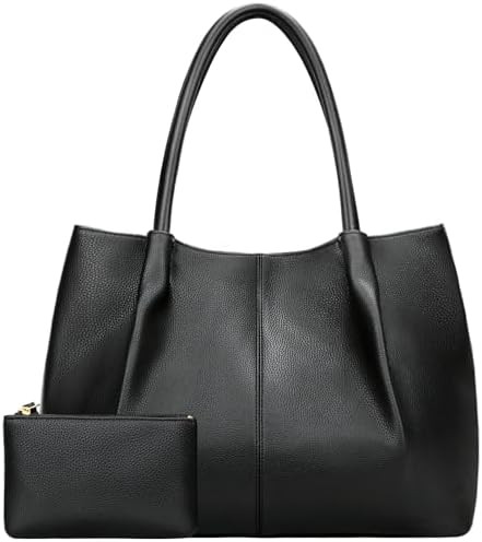KKXIU Tote Bag for Women Vegan Leather Shoulder Purse Large Capacity Travel Bag | Amazon (US)