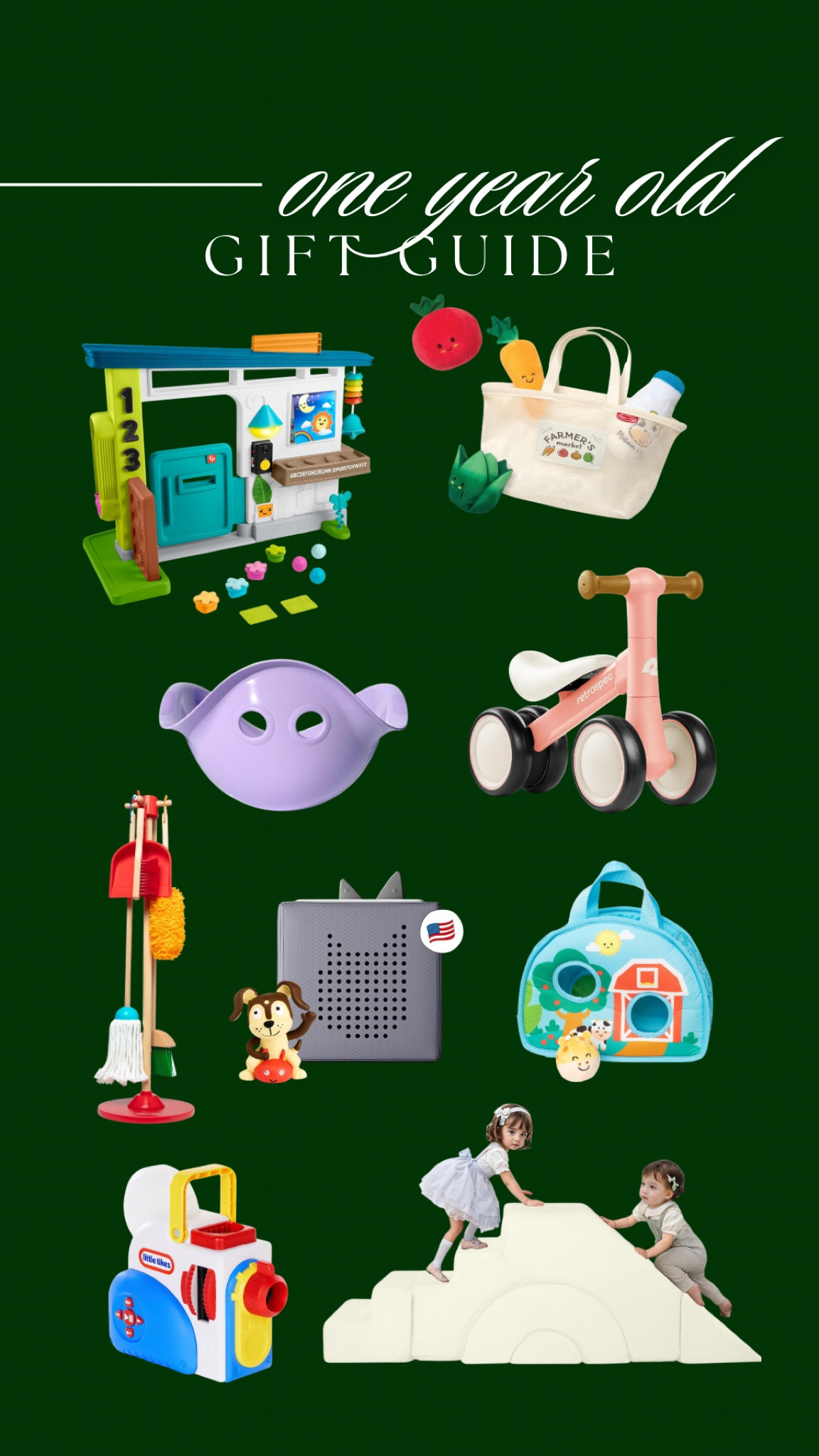 Kids gift guide, one year old gifts, toddler gifts, fisher price, tonies box, learning gifts, one year old Christmas

#LTKBaby #LTKGiftGuide #LTKFamily
