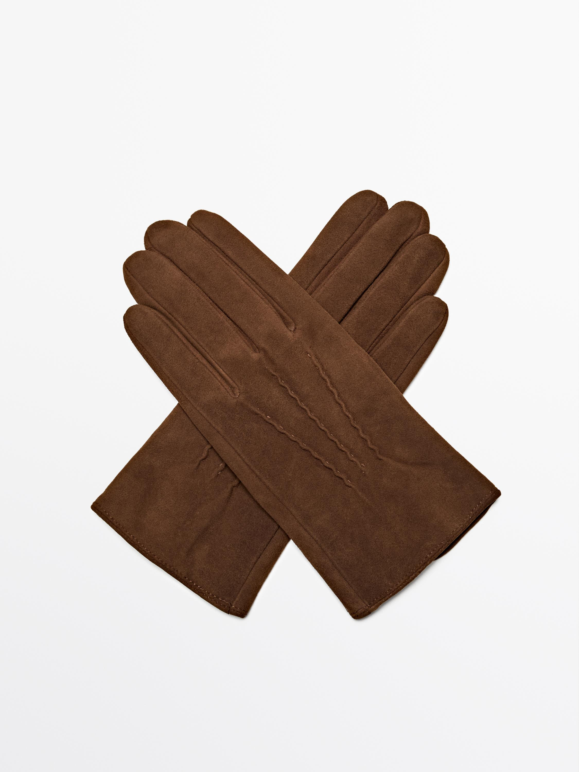 Handschuhe aus Wildleder | Massimo Dutti DE