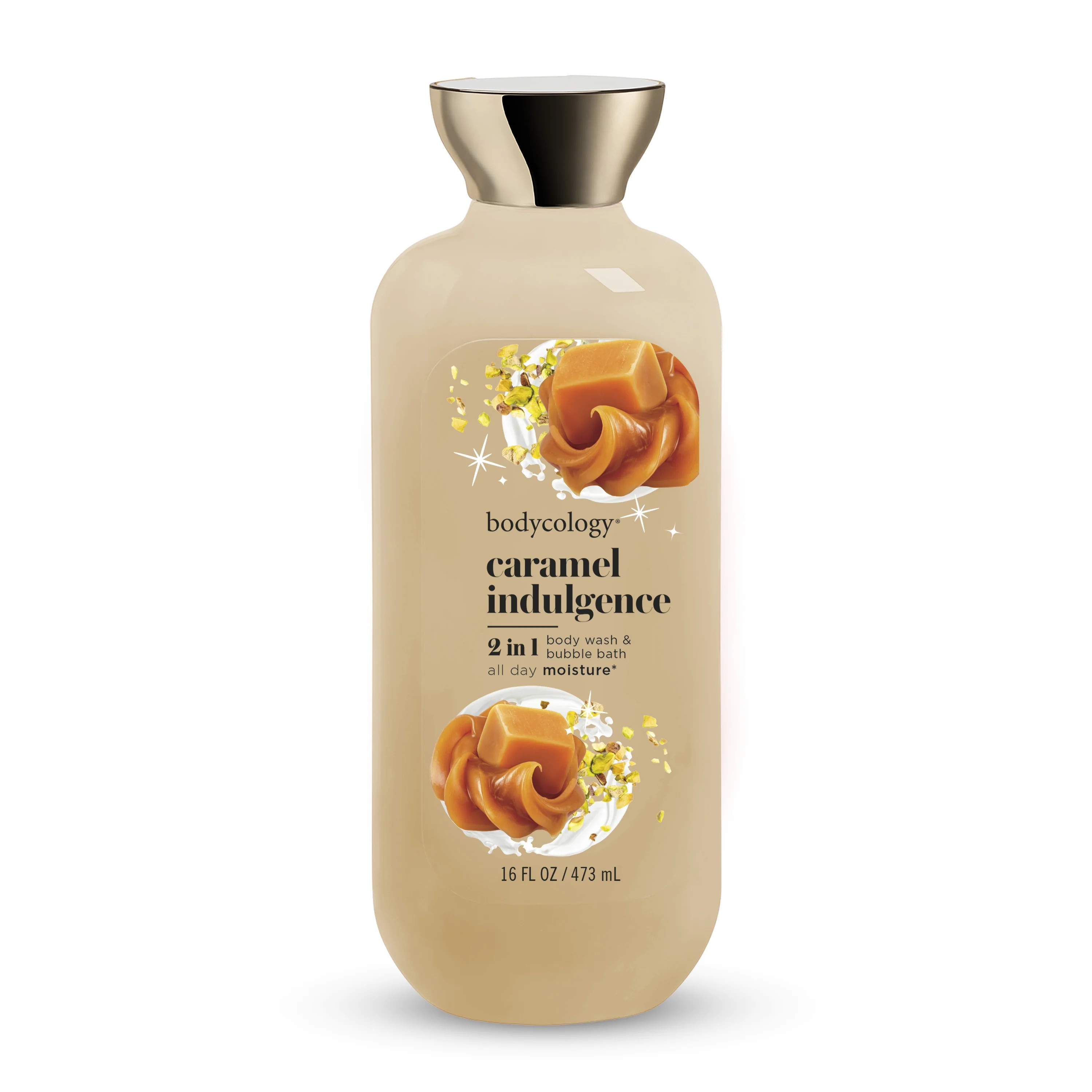 Bodycology 2-in-1 Body Wash & Bubble Bath, Caramel Indulgence, 16 fl oz | Walmart (US)